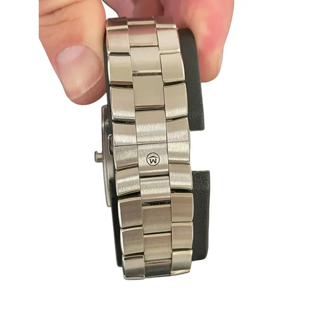 MOVADO Eliro Men’s Quartz Watch 0605377 Stainless Steel Black Dial Used with Box